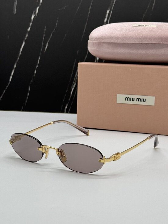 NWT Miu Miu MUA54S 5AK20I Round Sunglasses Miu Miu MU A54S main image 7